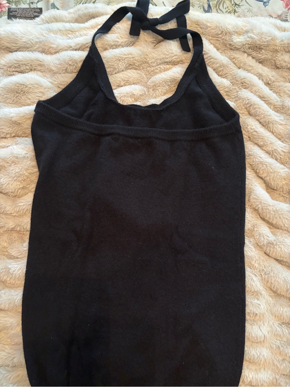 Lacoste Black Halter Knit Tank Top - Picture 4 of 5